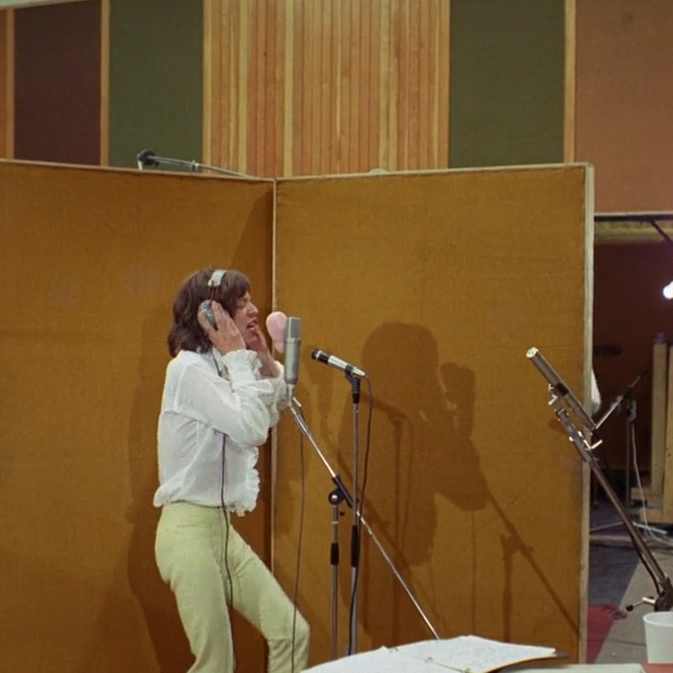 Mick Jagger en train d'enregistrer Sympathy for the devil